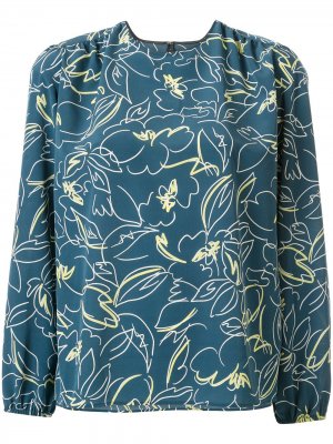 Блузка с принтом Tomorrowland. Цвет: синий