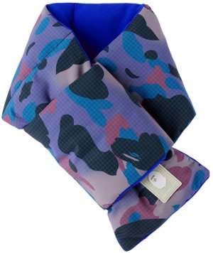 Детский фиолетовый шарф в сетку BAPE