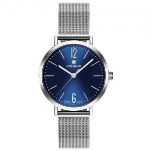 Наручные часы HANOWA, серебряный, синий Hanowa. Цвет: серебристый