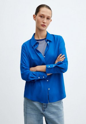 Блуза Mango BASIC. Цвет: синий