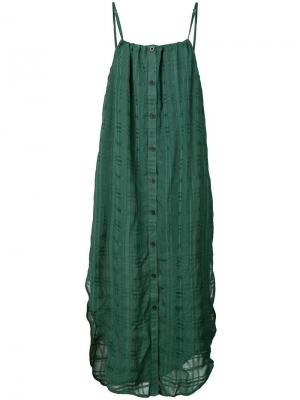 Клетчатое платье Flora Onia. Цвет: зеленый
