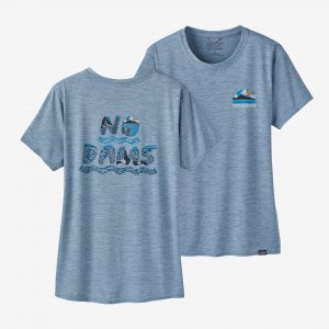 Женская рубашка Capilene Cool на каждый день с рисунком - Waters , цвет No Dams Orca: Steam Blue X-Dye Patagonia
