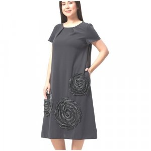 Платье, размер 50, серый Olsi. Цвет: серый