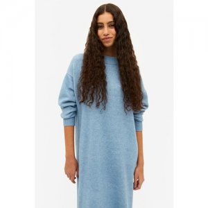 Вязаное платье миди оверсайз - светло-синий S Monki. Цвет: синий