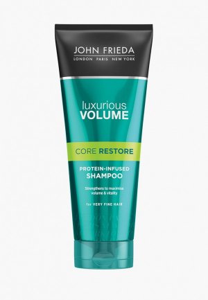 Шампунь John Frieda для волос с протеином Luxurious Volume CORE RESTORE 250 мл. Цвет: прозрачный