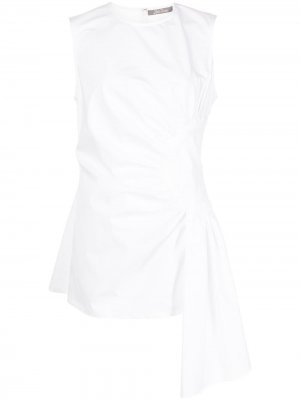 Блузка со сборками Lela Rose. Цвет: белый