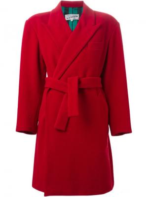 Двубортное пальто с поясом Jean Paul Gaultier Vintage. Цвет: красный