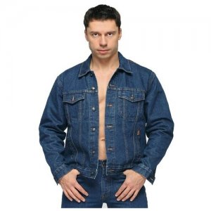 Джинсовая куртка , демисезон/лето, силуэт свободный, карманы, размер XXL, синий Montana. Цвет: синий