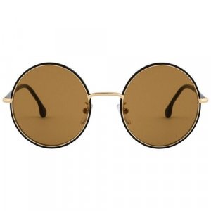 Солнцезащитные очки, коричневый, золотой Paul Smith. Цвет: коричневый/золотистый
