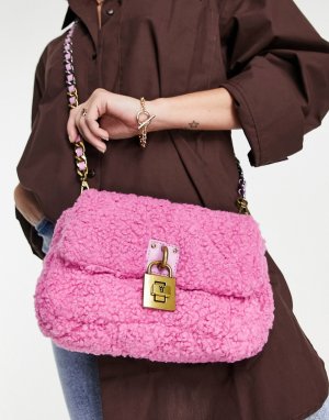 Розовая плюшевая стеганая сумка через плечо Bterra-g-Розовый цвет Steve Madden