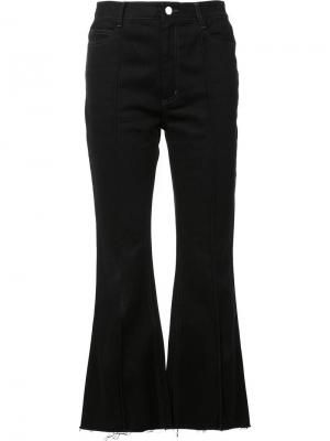Укороченные джинсы с клешем ниже колена Sandy Liang. Цвет: чёрный