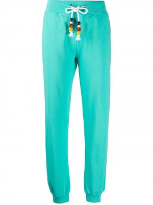 Спортивные брюки с вышивкой бисером Mira Mikati. Цвет: зеленый