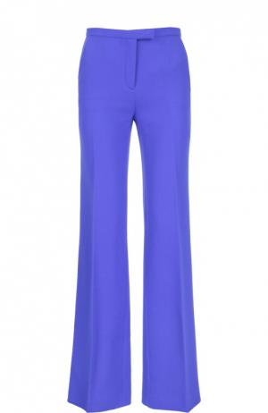 Расклешенные шерстяные брюки со стрелками Kiton. Цвет: синий