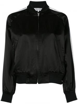 Атласная куртка-бомбер Comme Des Garçons. Цвет: чёрный