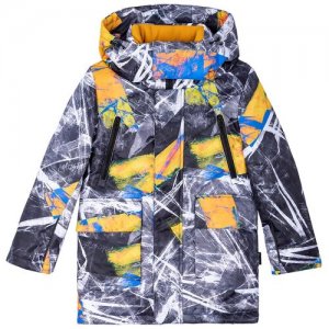 Куртка зимняя для мальчика Nikastyle 4з4722 индиго, размер 134. Цвет: синий/желтый