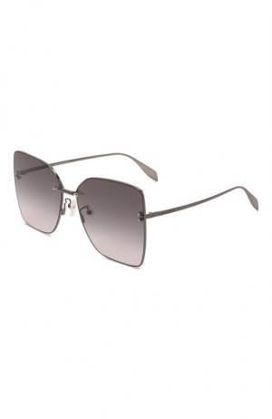 Солнцезащитные очки Alexander McQueen. Цвет: серый