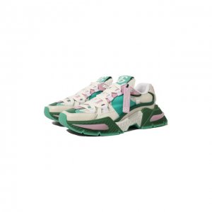 Комбинированные кроссовки Airmaster Dolce & Gabbana. Цвет: зелёный