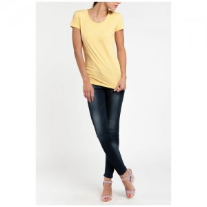 Однотонная желтая футболка (7092, желтый, размер: 42) TOM FARR. Цвет: желтый
