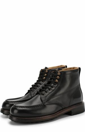 Высокие кожаные ботинки на шнуровке Tom Ford. Цвет: черный
