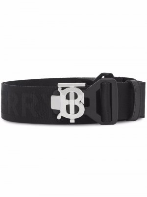 Logo-jacquard belt Burberry. Цвет: черный