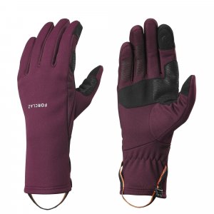 Тактильные эластичные перчатки Decathlon для взрослых треккинга в горах , коричневый Forclaz