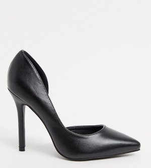 Черные туфли-лодочки для широкой стопы Glamorous-Черный цвет Glamorous Wide Fit