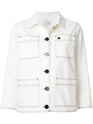 Джинсовая куртка Courrèges. Цвет: белый