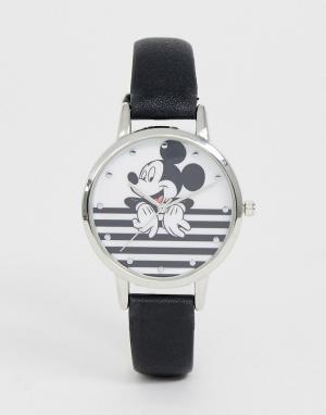 Черно-белые часы с Микки Маусом -Черный Disney