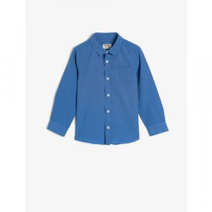 Рубашка , размер 5-6 лет, синий KOTON. Цвет: синий