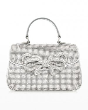 Сумка с ручкой сверху и кристаллами Bow Judith Leiber Couture