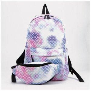Рюкзак поясная, голубой, розовый Dreammart. Цвет: голубой