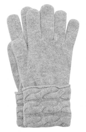 Вязаные перчатки из кашемира Kashja` Cashmere. Цвет: серый