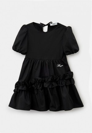 Платье MSGM Kids. Цвет: черный