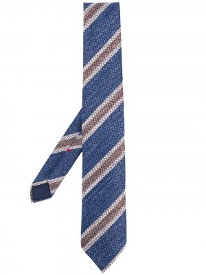 Delloglio галстук в диагональную полоску Dell'oglio. Цвет: синий