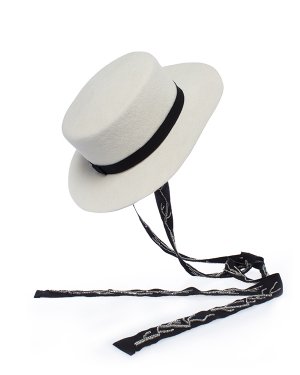 Шляпа MDWS. Цвет: белый+черный