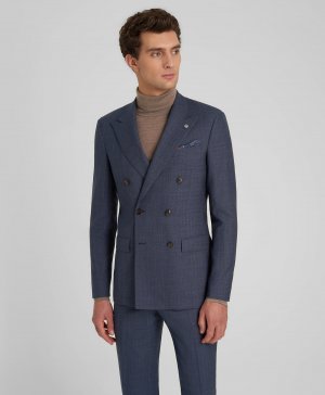 Костюмный пиджак JT1-0213-S LNAVY HENDERSON. Цвет: синий