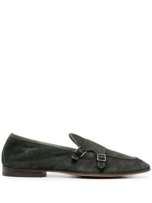 Туфли-монки с миндалевидным носком Henderson Baracco. Цвет: зеленый