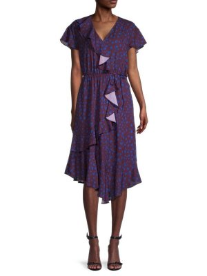 Блузонное платье с рюшами, Cobalt Parker
