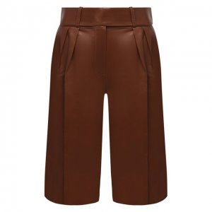 Кожаные шорты Alexandre Vauthier. Цвет: коричневый