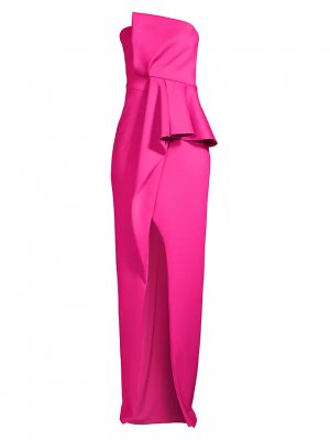 Асимметричное платье Jonas с драпировкой , цвет iconic pink Black Halo