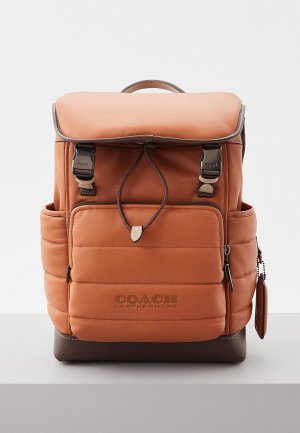 Рюкзак и брелок Coach. Цвет: коричневый
