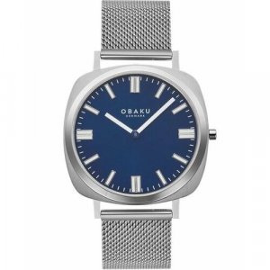 Наручные часы V296GXCLMC, синий, серебряный OBAKU. Цвет: синий/серебристый/серебристый-синий