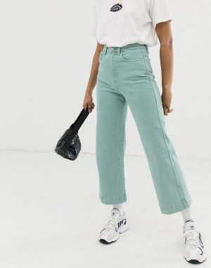 Зеленые широкие джинсы Veer-Зеленый Weekday