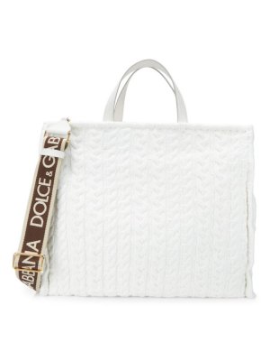 Двусторонняя сумка с большим рисунком кабеля , белый Dolce & Gabbana