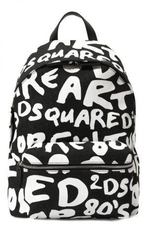 Текстильный рюкзак Dsquared2. Цвет: чёрно-белый