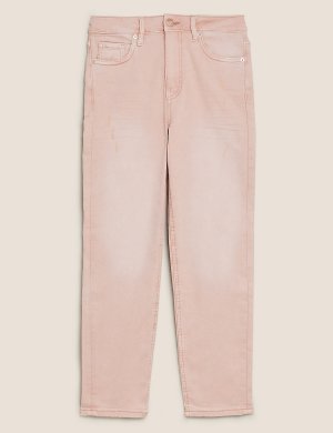 Укороченные джинсы слим средней посадки, Marks&Spencer Marks & Spencer. Цвет: пыльный розовый
