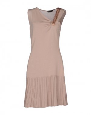 Короткое платье DOPPIO SEGNO. Цвет: голубиный серый