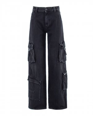 Широкие джинсы 3 x 1. Цвет: черный