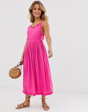 Летнее платье миди -Розовый Maison Scotch