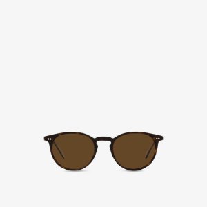 OV5004SU Riley Sun круглые солнцезащитные очки из ацетата , коричневый Oliver Peoples